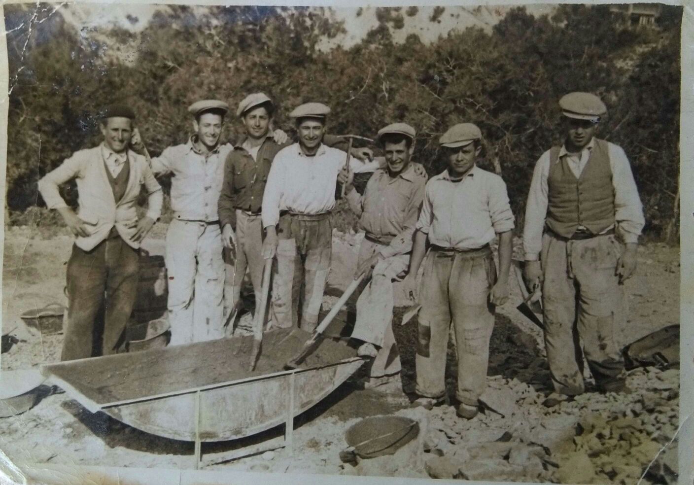 My grandfather and his work crew