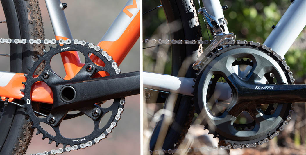 Differences between 1x and 2x gravel drivetrains